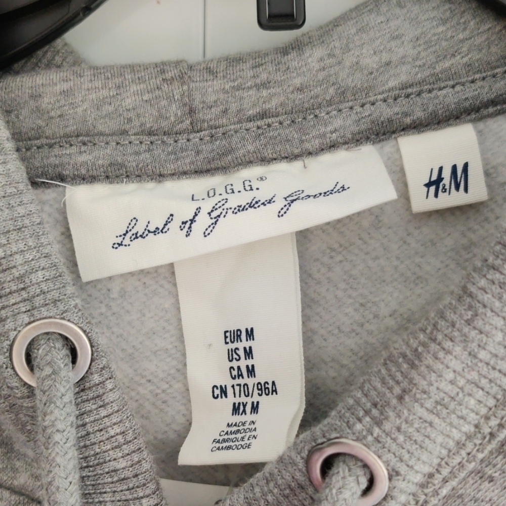 [NWT] H&M GRAY Printed Hoodie - LA Melrose Avenue - SIze M - Picture 2 of 6